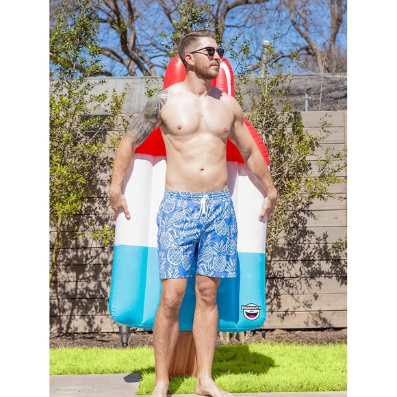 chubbies Other - Chubbies Men's The Thighnapples Classic Swim Trunk Faded Blue Pineapple 7in- S